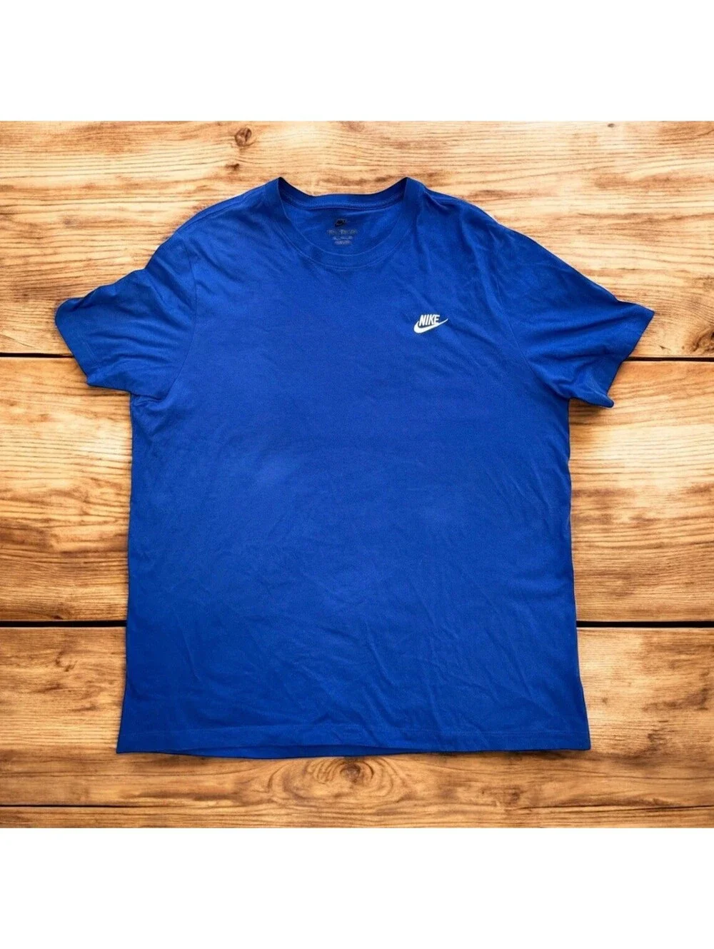 Nike The Nike Tee Men’s XXL Royal Blue T-Shirt Logo Athletic Casual Cotton